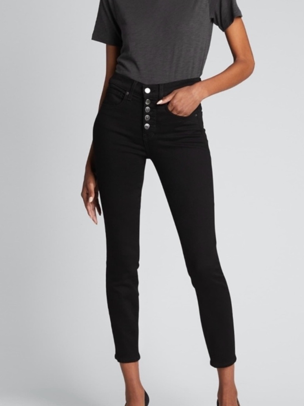 NWT Veronica Beard Debbie high-rise ankle Onyx jeans 25